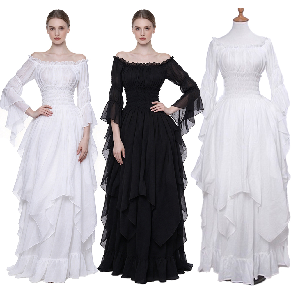 Lace Dress - فستان من القرون الوسطى بتصميم كلاسيكي،