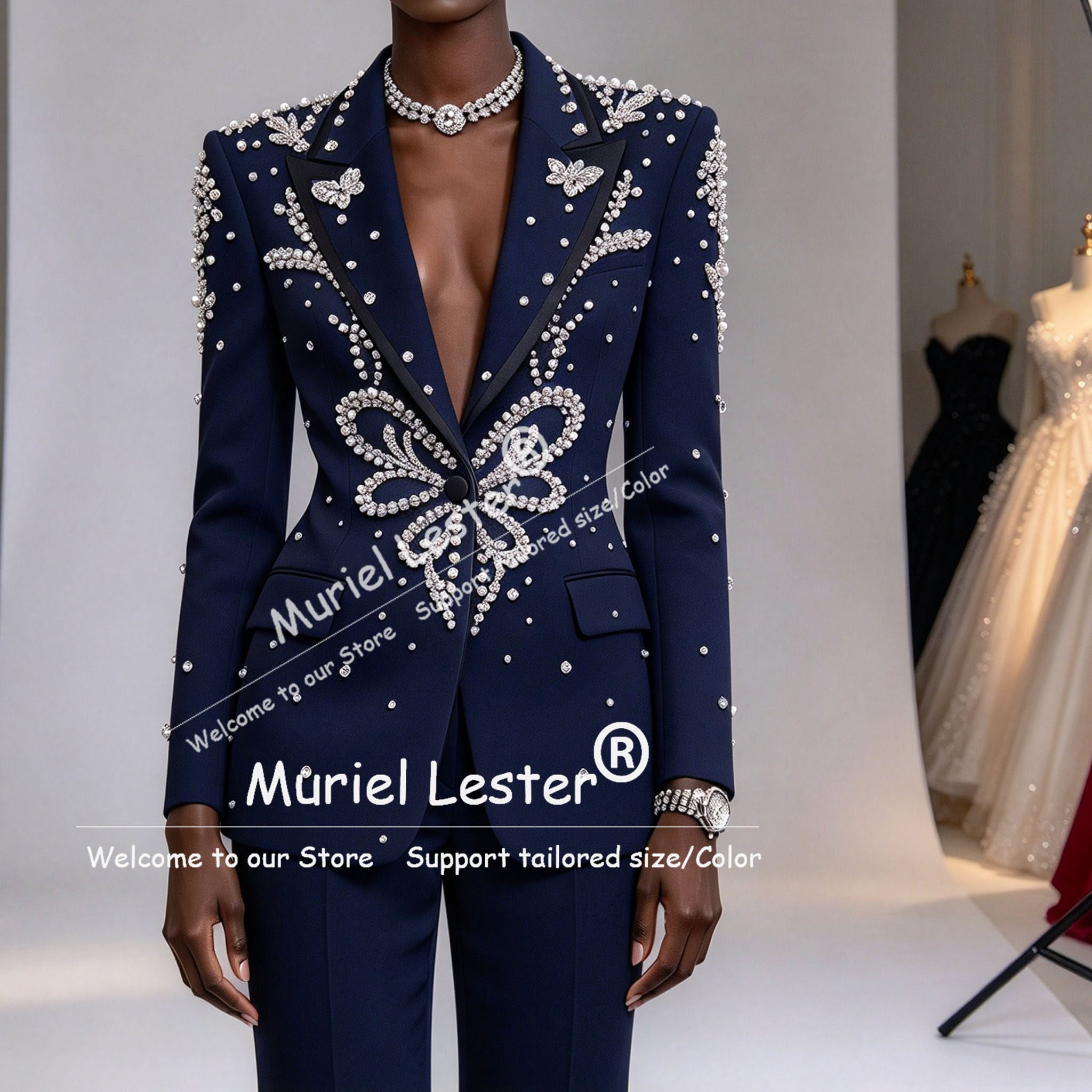 Womens Blazer - بليزرات وبدلات نسائية فاخرة مزينة بالخرز
