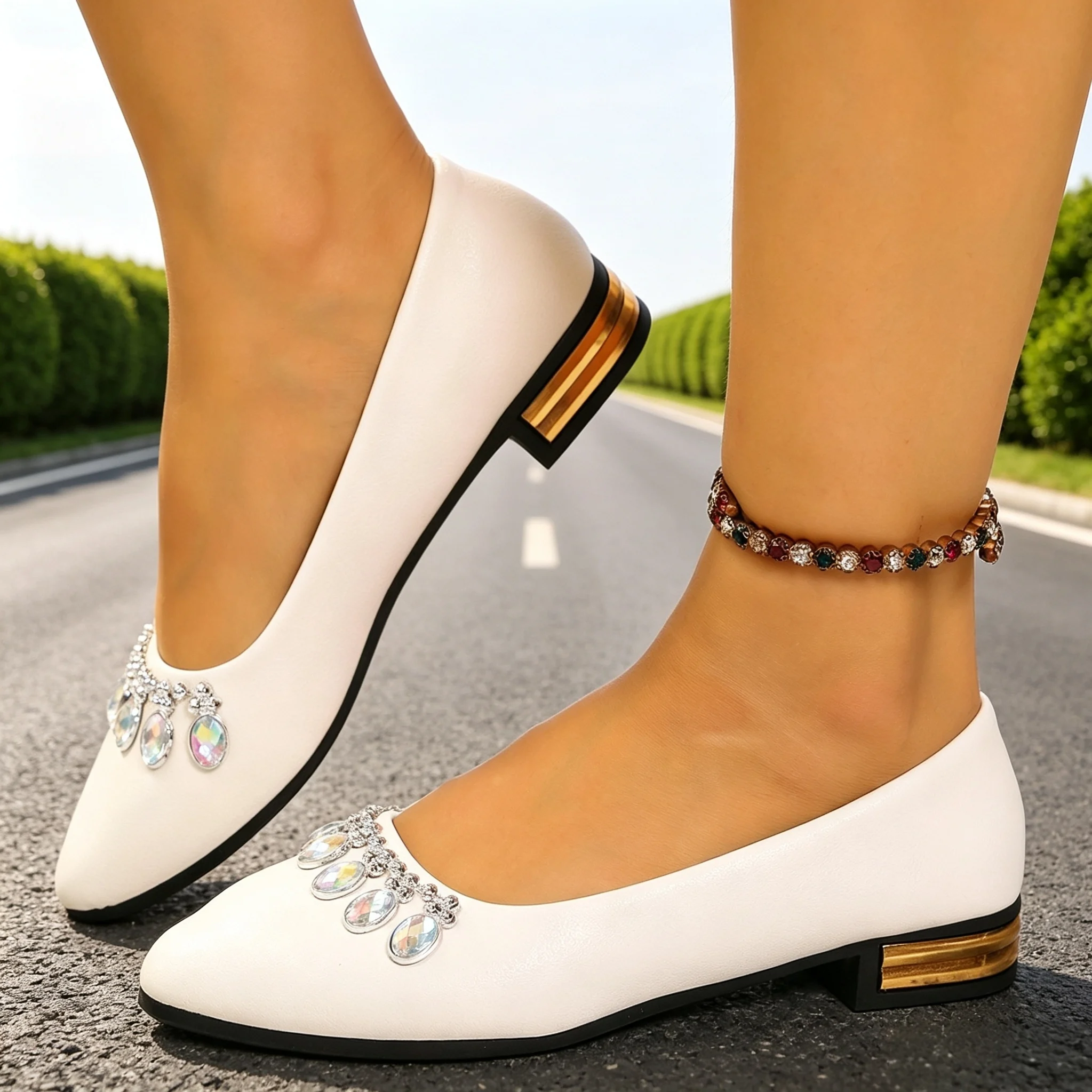Womens Heels - أحذية نسائية مسطحة ذات مقدمة مدببة،