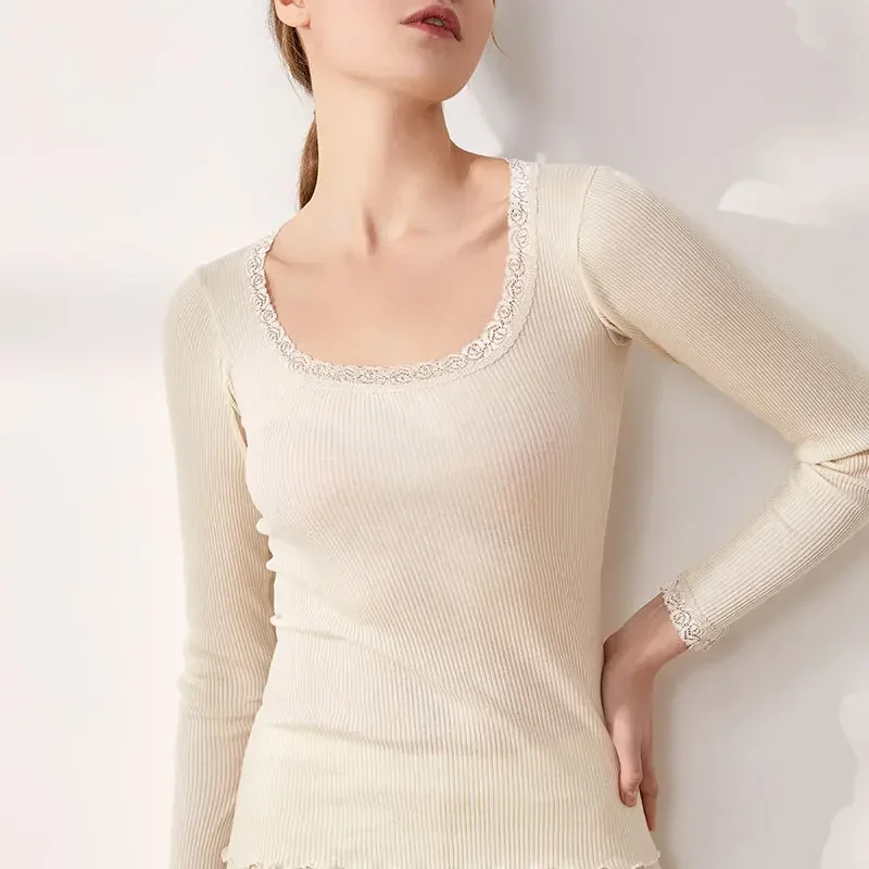 Silk Blouse - الخريف والشتاء التوت الحرير المرأة الملابس