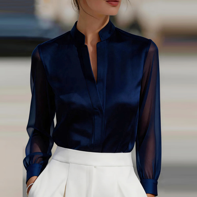 قمصان نسائية جديدة شفافة من ال - مراجعة Silk Blouse وسعره