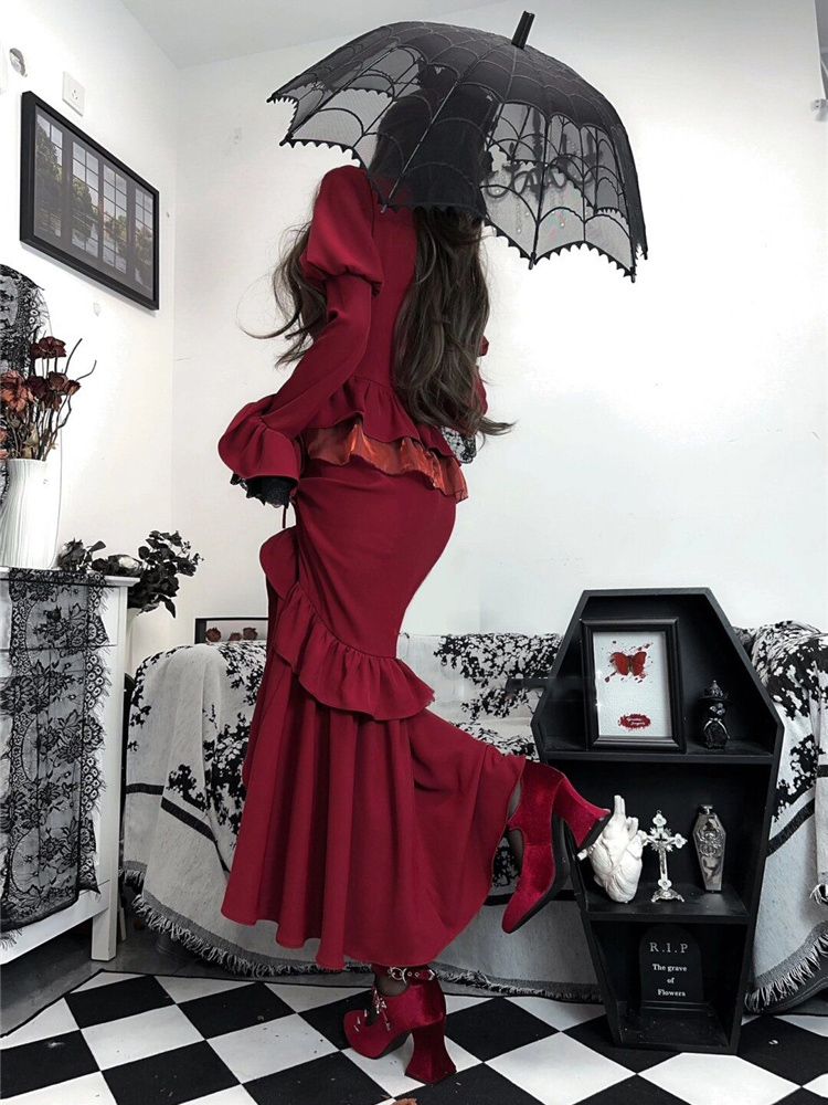 فستان ربيعي أحمر عتيق للنساء م - مراجعة Women'S Red Formal Wear وسعره
